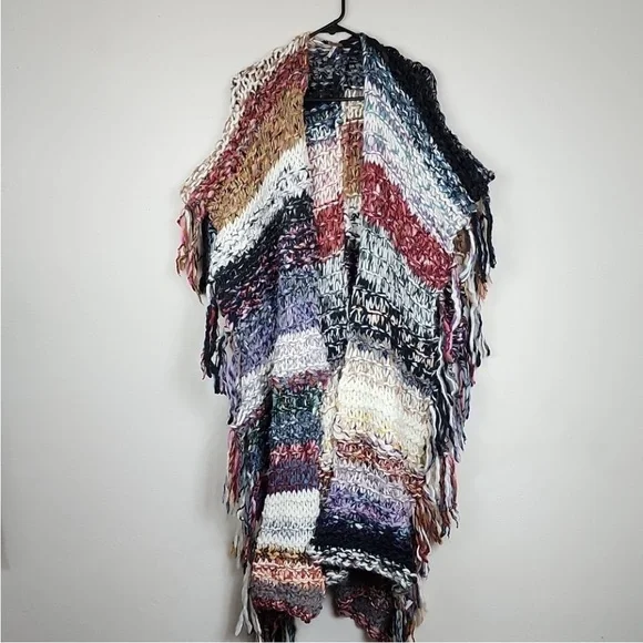 Free People Multicolor Maxi Knit Poncho - Picture 8 of 11